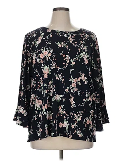 Pre-owned Karl Lagerfeld 3/4 Sleeve Blouse In Blue