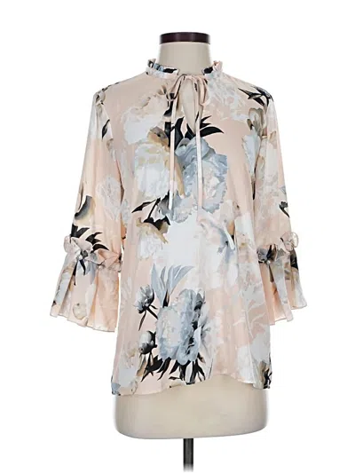 Pre-owned Karl Lagerfeld 3/4 Sleeve Blouse In Brown