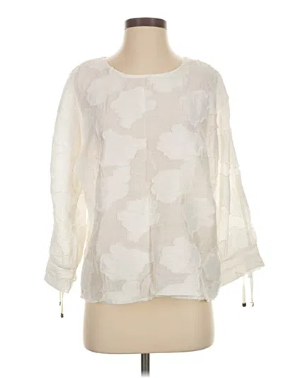 Pre-owned Karl Lagerfeld 3/4 Sleeve Blouse In Ivory