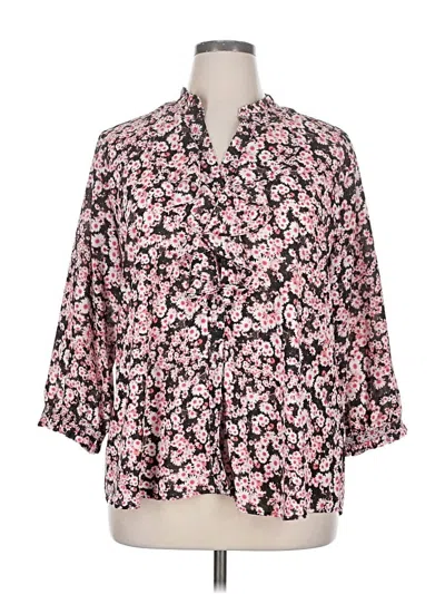 Pre-owned Karl Lagerfeld 3/4 Sleeve Blouse In Pink