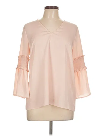 Pre-owned Karl Lagerfeld 3/4 Sleeve Blouse In Pink