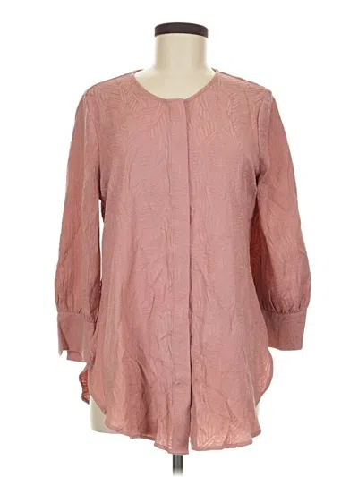 Pre-owned Karl Lagerfeld 3/4 Sleeve Blouse In Pink