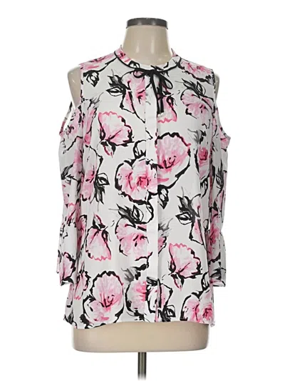 Pre-owned Karl Lagerfeld 3/4 Sleeve Blouse In Pink