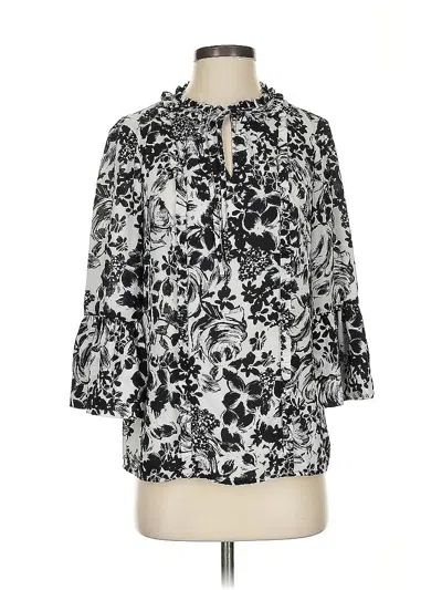 Pre-owned Karl Lagerfeld 3/4 Sleeve Blouse In Silver