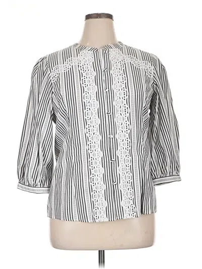 Pre-owned Karl Lagerfeld 3/4 Sleeve Blouse In Silver