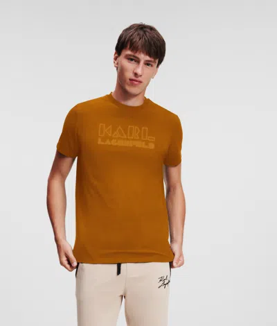 Karl Lagerfeld 3d Logo T-shirt In Brown