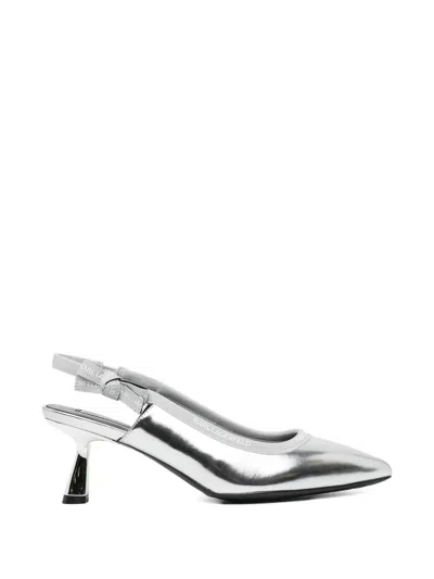 Karl Lagerfeld 40mm Panache Pumps In Metallic