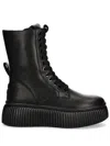 Karl Lagerfeld 40mm Ribbed Sole Boots In Black