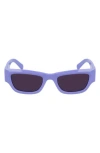 Karl Lagerfeld 52mm Rectangular Sunglasses In Purple