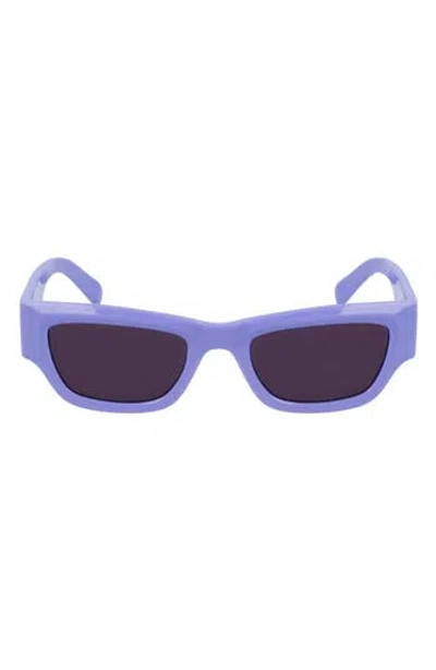 Karl Lagerfeld 52mm Rectangular Sunglasses In Purple