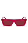 Karl Lagerfeld 56mm Rectangular Sunglasses