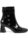 Karl Lagerfeld 60mm Beata Buckled Boots In Black