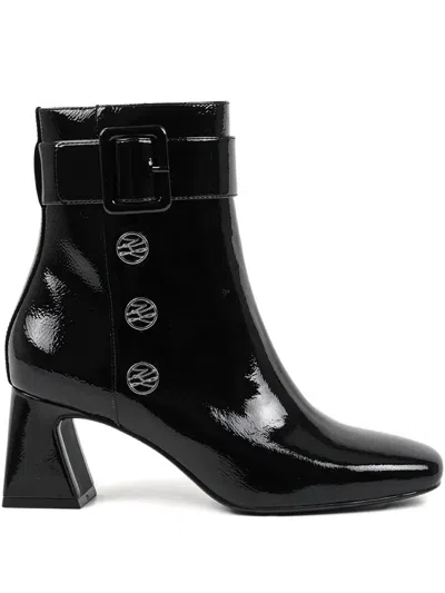 Karl Lagerfeld 60mm Beata Buckled Boots In Black