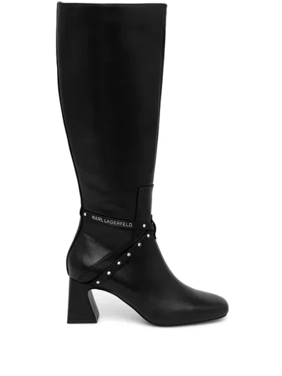 Karl Lagerfeld 70mm Beata Boots In Black