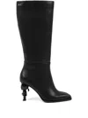 Karl Lagerfeld 80mm Ikon Nft Tall Boots In Black