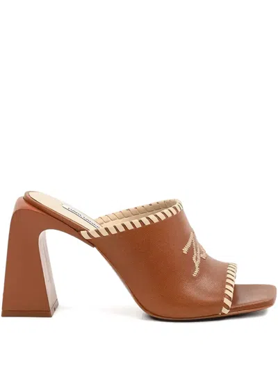 Karl Lagerfeld 90mm Astra Nova Mules In Brown