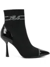 Karl Lagerfeld 95mm Pandara Signia Boots In Black