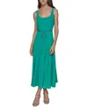 Karl Lagerfeld A Line Midi Dress In Vivid Gree