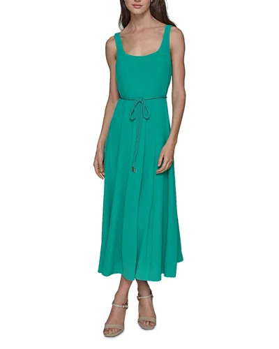 Karl Lagerfeld A Line Midi Dress In Vivid Green