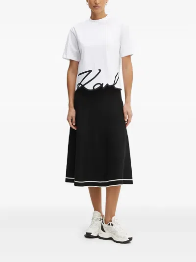 Karl Lagerfeld A-line Skirt In Black