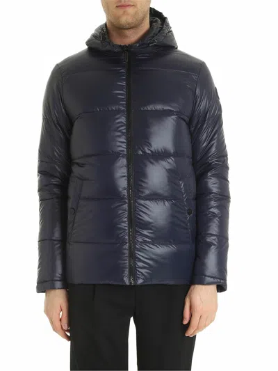 Karl Lagerfeld Reversible Down Jacket In Blue In Azul