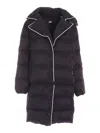 Karl Lagerfeld Transformer Down Jacket With Hood In Black In Negro