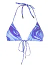 Karl Lagerfeld Bikinioberteil Mit Abstraktem Print In Blue
