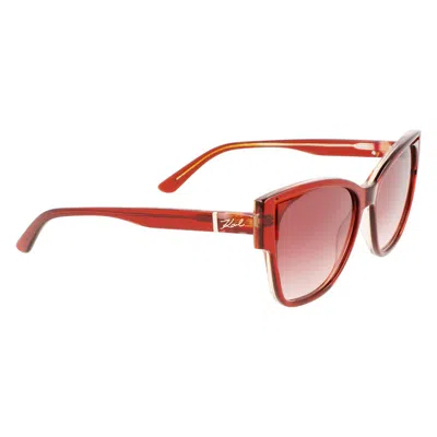 Karl Lagerfeld Acetate Women's Sunglasses In Orange