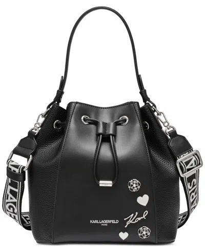 Karl Lagerfeld Adele Bucket Bag In Black