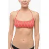 Karl Lagerfeld All Over Iconic Printed Bandeau Top Bikini