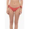 Karl Lagerfeld All-over Iconic Printed Bikini Bottom With Knotted Laces