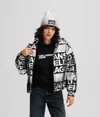 Karl Lagerfeld All-over Klj Logo Jacket In Black