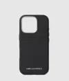 Karl Lagerfeld All-over Logo Iphone 16 Pro Max Case In Black
