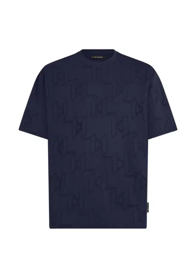 Karl Lagerfeld All-over Monogram T-shirt In Animal Print