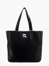 Karl Lagerfeld Alternative Material To Leather Shoulder Bag With K/ikonik Patch In Black