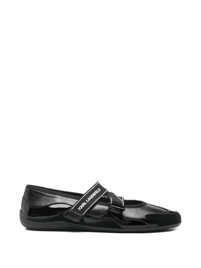Karl Lagerfeld Altia Cross-strap Ballet Flats In Multi