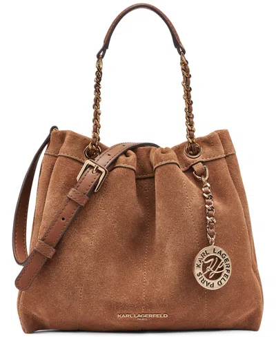 Karl Lagerfeld Amandine Magnetic Small Crossbody Handbag In Brown