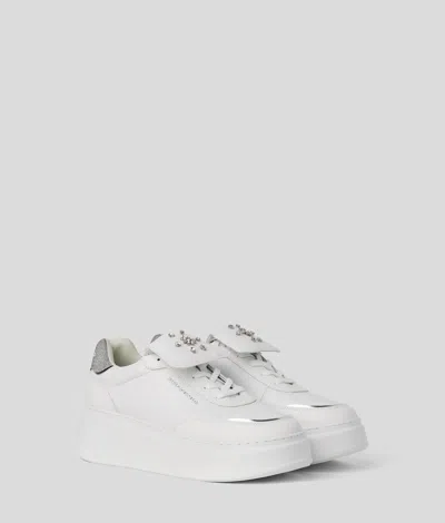 Karl Lagerfeld Anakapri Florastone Sneakers In White