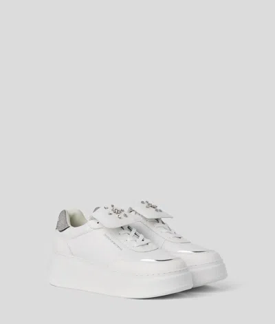 Karl Lagerfeld Anakapri Florastone Sneakers In White