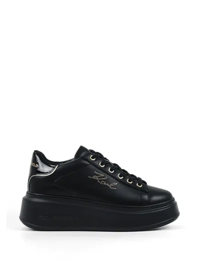 Karl Lagerfeld Anakapri Logo Platform Sneakers In Black
