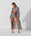 Karl Lagerfeld Animal Print Beach Kimono