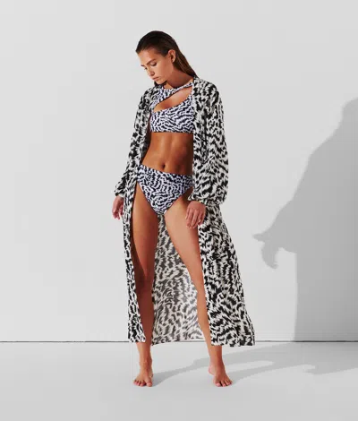 Karl Lagerfeld Animal Print Beach Kimono