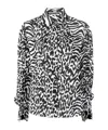Karl Lagerfeld Animal-print Silk Shirt In Black