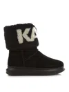 Karl Lagerfeld Thermo Logo-print Ankle Boots In Black