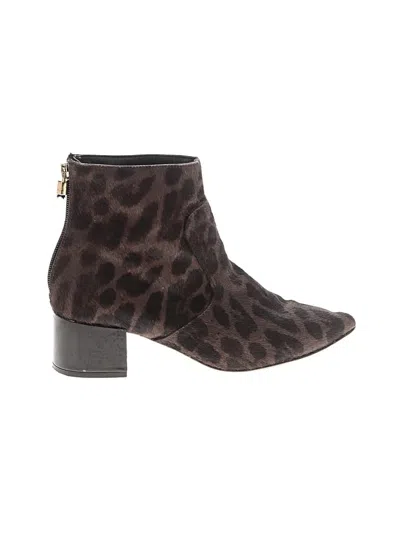 Pre-owned Karl Lagerfeld Ankle Boots In Gray