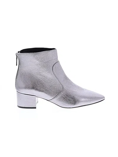 Pre-owned Karl Lagerfeld Ankle Boots In Silver