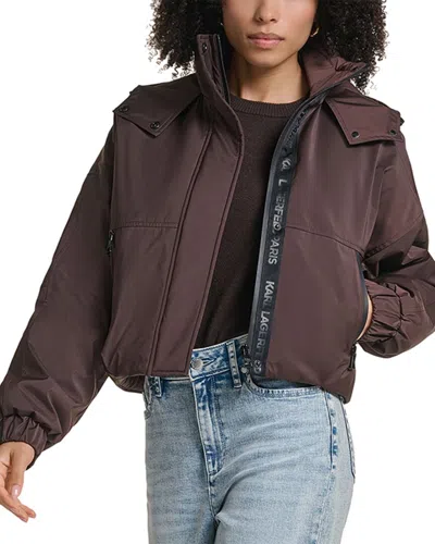 Karl Lagerfeld Anorak Jacket In Brown