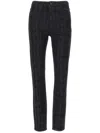 Karl Lagerfeld Textured Pattern Jeans Belt Loops In Black