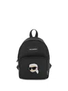 Karl Lagerfeld Appliqué Logo Backpack In Black