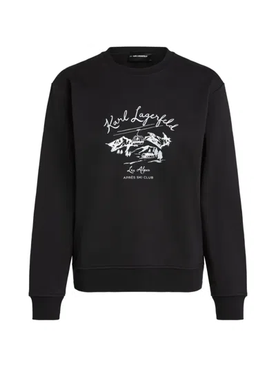 Karl Lagerfeld Après Ski Club Sweatshirt In Black